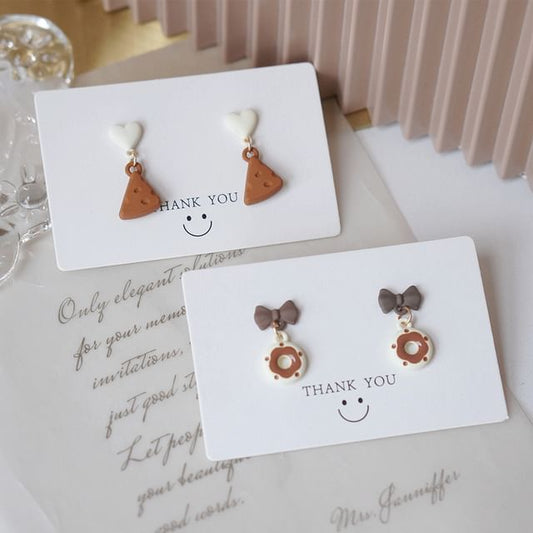 Donut Cheese Drop Earring / Alloy