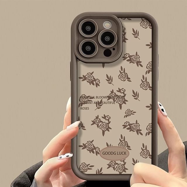 Floral Phone Case Lettering