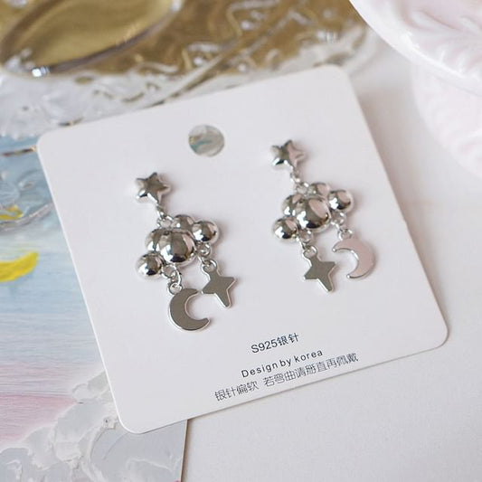 Star Alloy Dangle Earring Cloud Moon