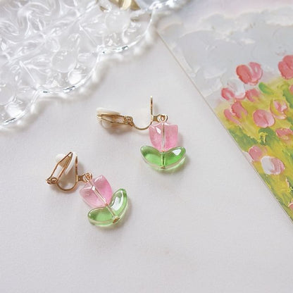 Drop Tulip Alloy Earring
