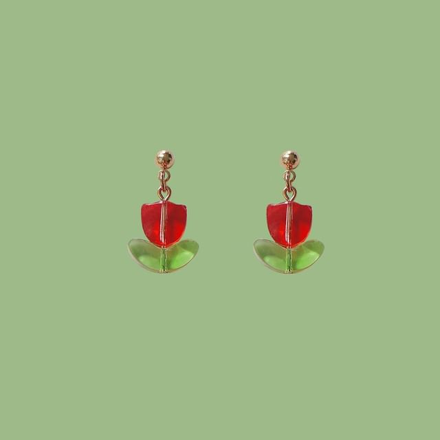 Drop Tulip Alloy Earring
