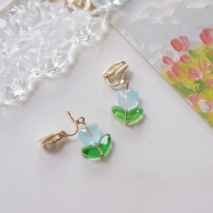 Drop Tulip Alloy Earring