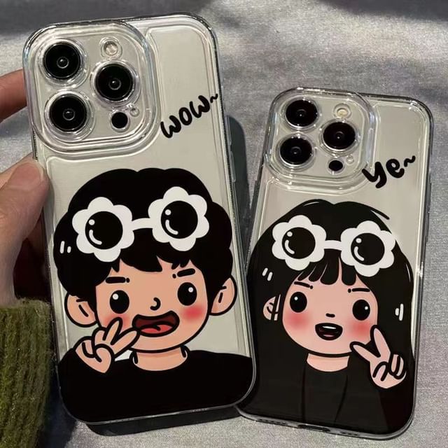 Phone Couple Case Matching Cartoon