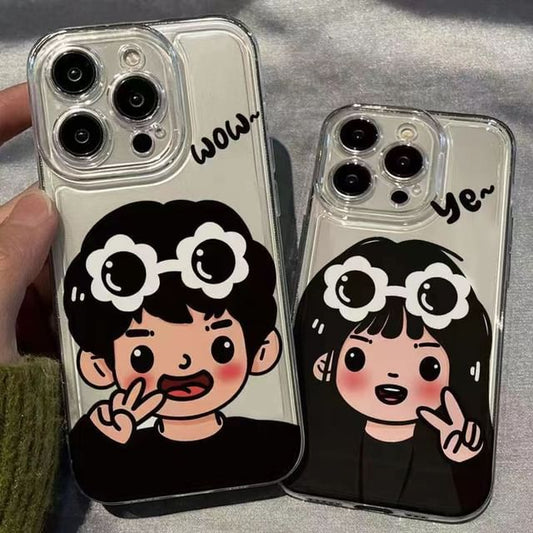Phone Couple Case Matching Cartoon