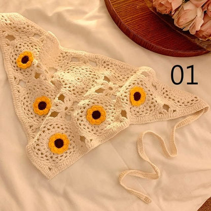 Lace Crochet Scarf Floral