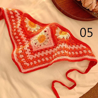 Lace Crochet Scarf Floral