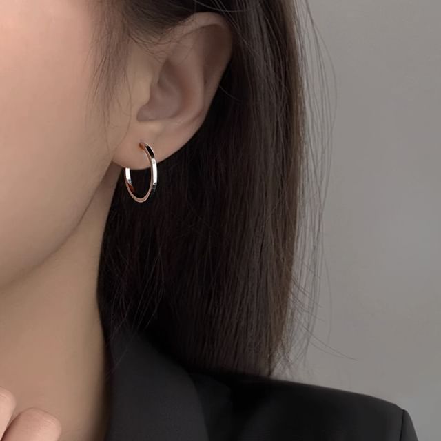 Silver Hoop Sterling Earring