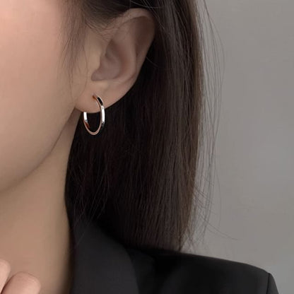 Silver Hoop Sterling Earring