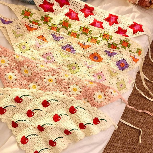 (Various Scarf Embroidered Triangle Designs) Head