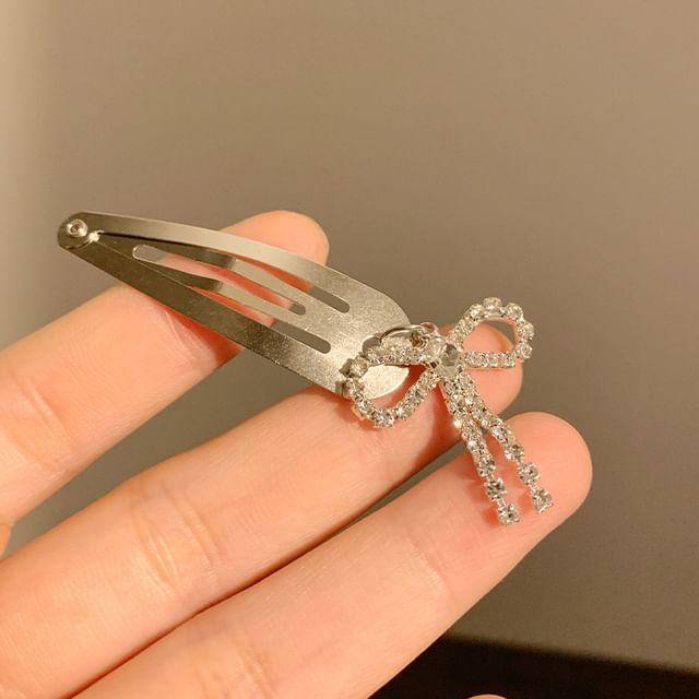 Bow Rhinestone Set Clip Alloy / Hair
