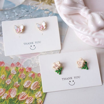 Butterfly Earring / Stud Alloy Floral
