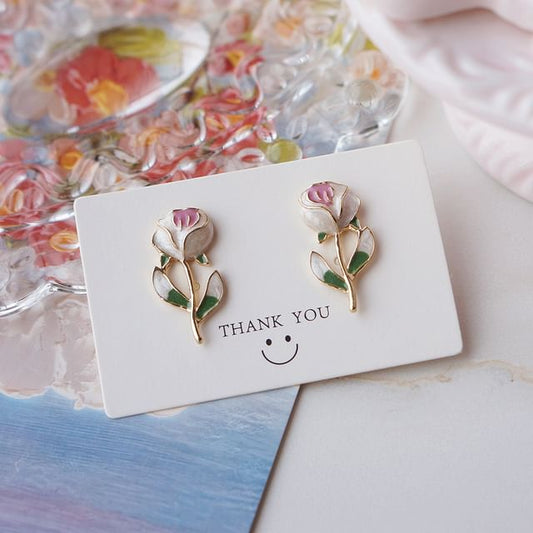 Earring Alloy Floral Stud