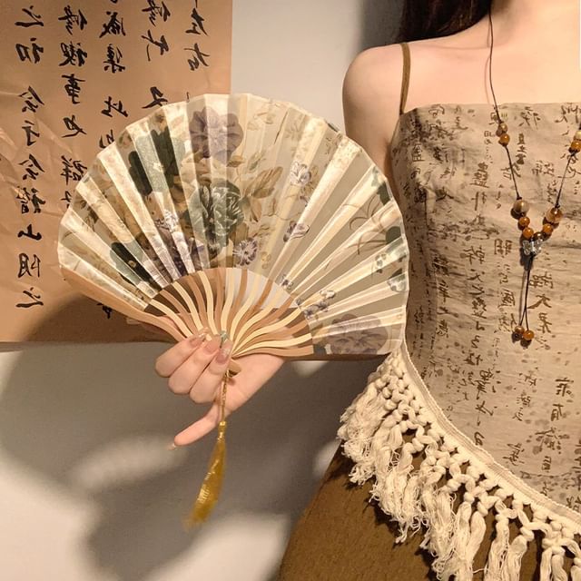 Foldable (Various Print Fan Hand Bamboo Designs)
