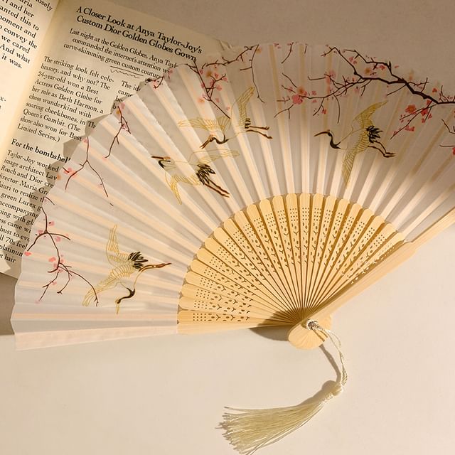 Foldable (Various Print Fan Hand Bamboo Designs)