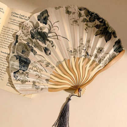 Foldable (Various Print Fan Hand Bamboo Designs)