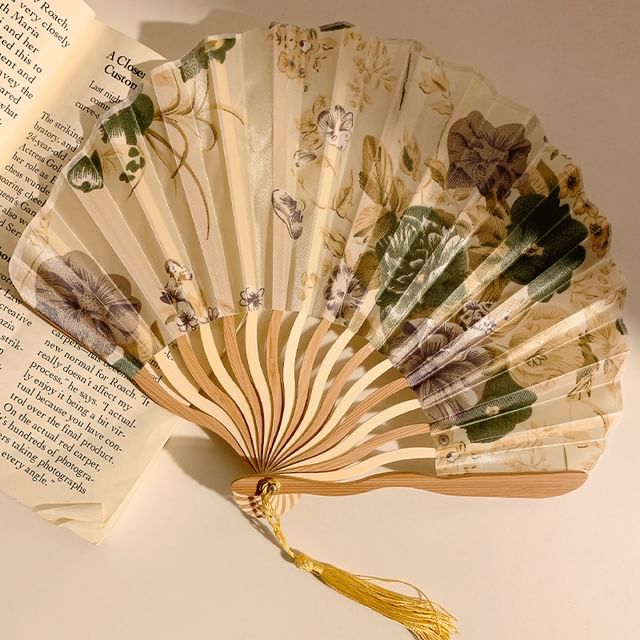 Foldable (Various Print Fan Hand Bamboo Designs)