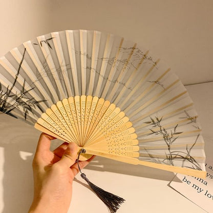 Hand Print Bamboo (Various Foldable Fan Designs)