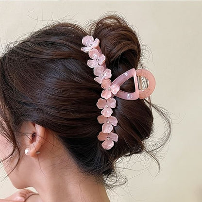 Claw Floral Rhinestone Hair
