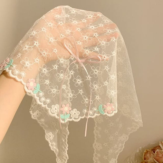 Lace Bow Headkerchief