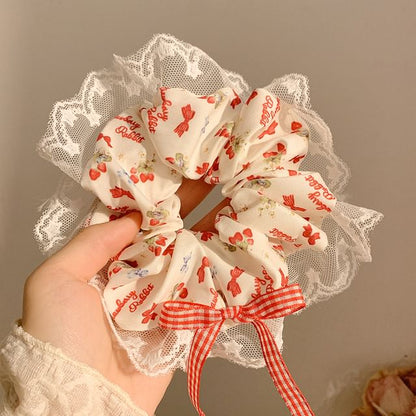 Trim / Lace Cherry Floral Designs) Bandana (Various Scrunchie