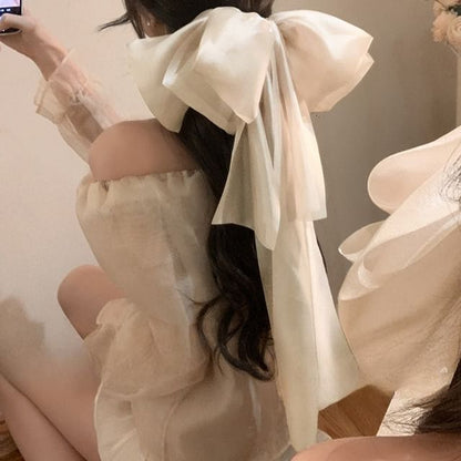 Clip Bow Fabric Hair