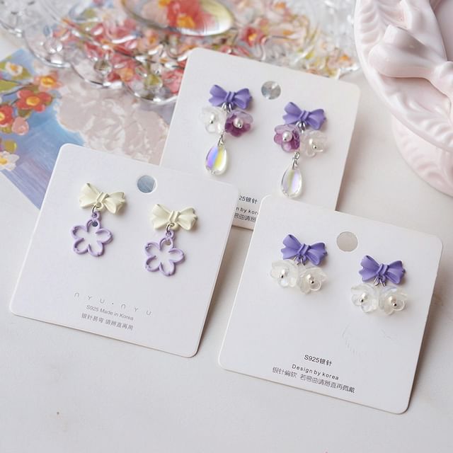 Designs) Alloy Earring (Various Dangle Floral
