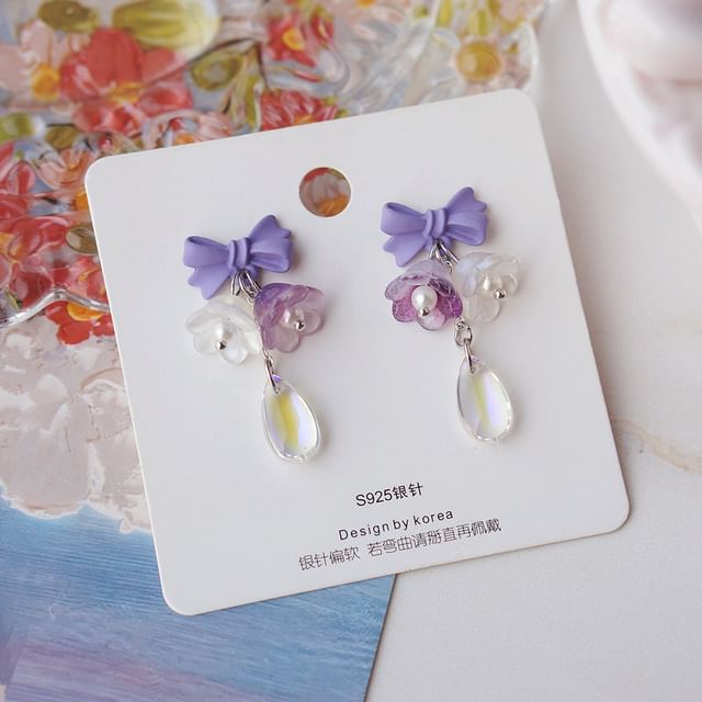 Designs) Alloy Earring (Various Dangle Floral