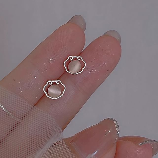 Eye Cat Earring Stud Stone