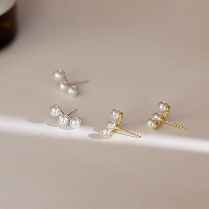 Earring Stud Pearl Faux