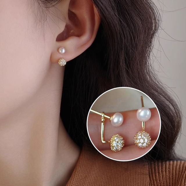 Pearl Faux Ear Rhinestone Jacket