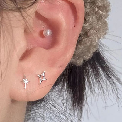 Asymmetrical Star Earring Stud
