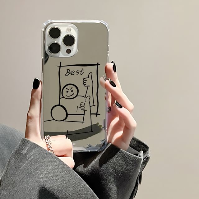 Cartoon Case Mirrored Phone