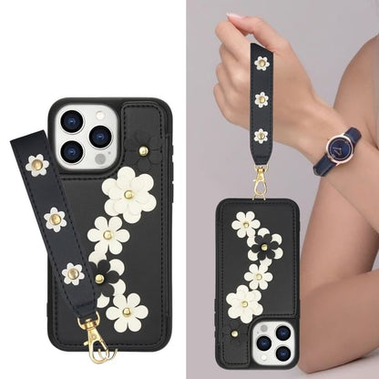 Phone Case Leather Faux Floral