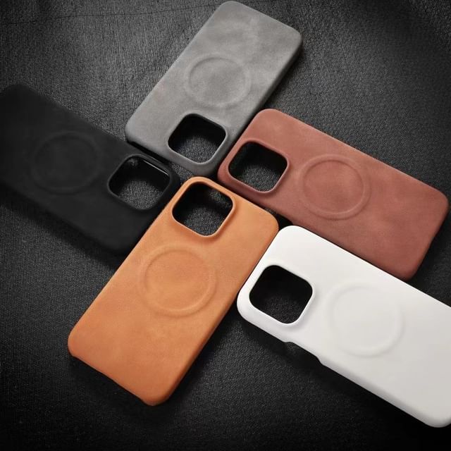 Leather Case Phone MagSafe Faux