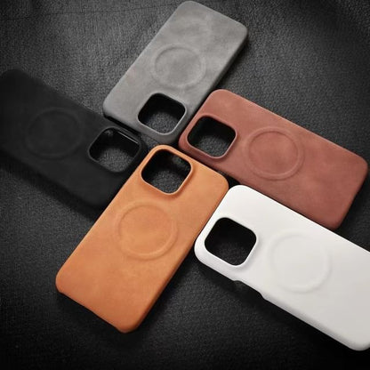 Leather Case Phone MagSafe Faux