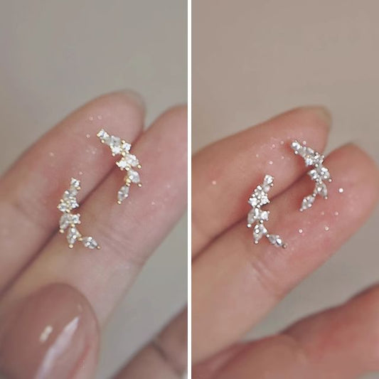 Sterling Ear Silver Stud Rhinestone