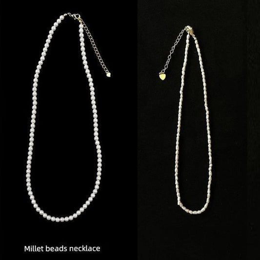 Necklace Beaded Pearl Faux