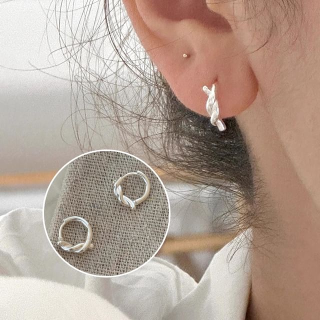 Twisted Huggie Earring