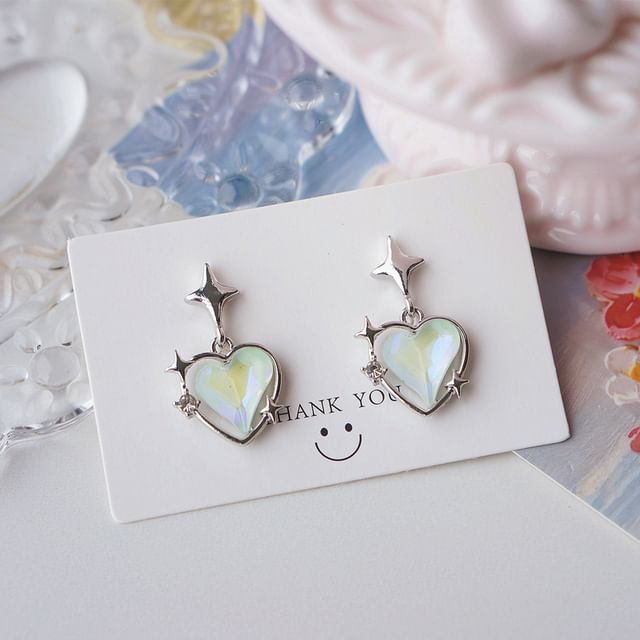 / On Heart Clip Star Earring Drop
