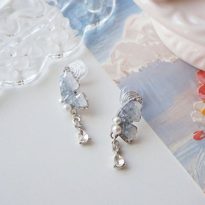 Drop Earring Butterfly Clip / On
