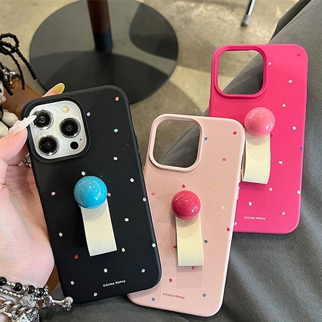 Case Phone Strap Dotted Finger