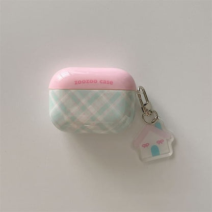 Earphone Pro / (Various AirPods Skin Case Charm Plaid Designs)
