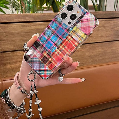 Case Phone Plaid Holographic