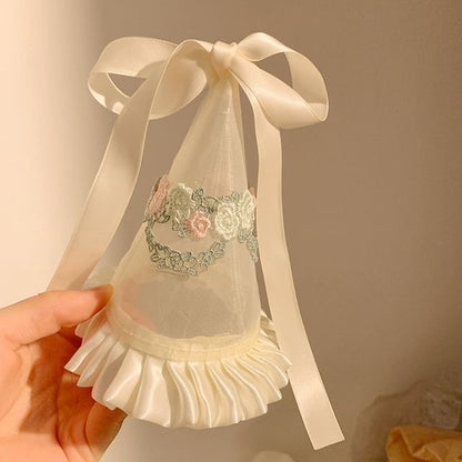 Hat Party Embroidered Ruffle