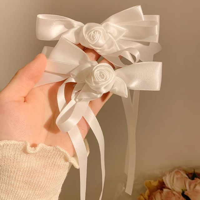 Clip Bowknot Flower Hair