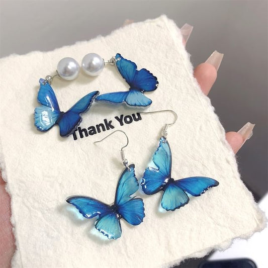 Butterfly Clip-On Earring / Drop Hook