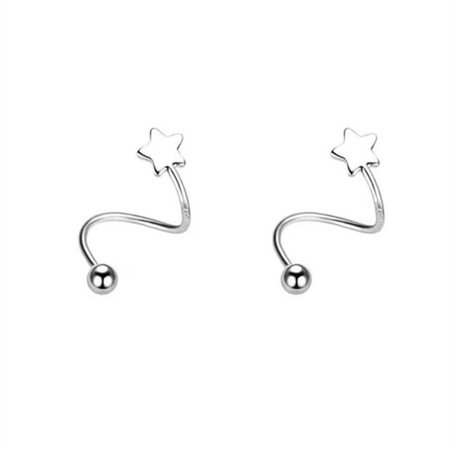 Star Heart Alloy Jacket / Bead Ear