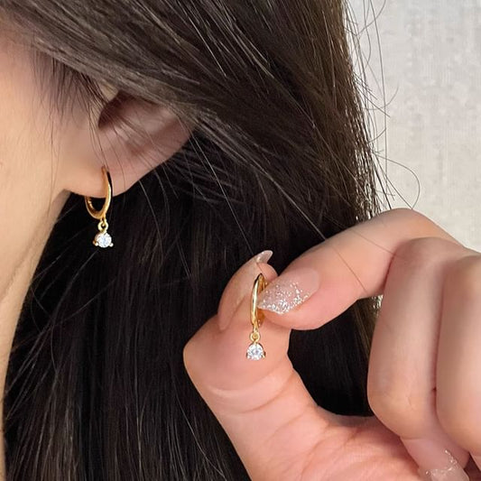 Rhinestone Alloy Earring Drop