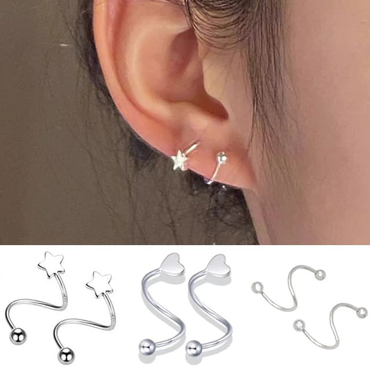 Star Heart Alloy Jacket / Bead Ear