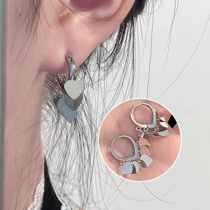 Drop Heart Earring Alloy
